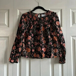Old Navy Girls Ruffle Long Sleeve Floral Top size XL